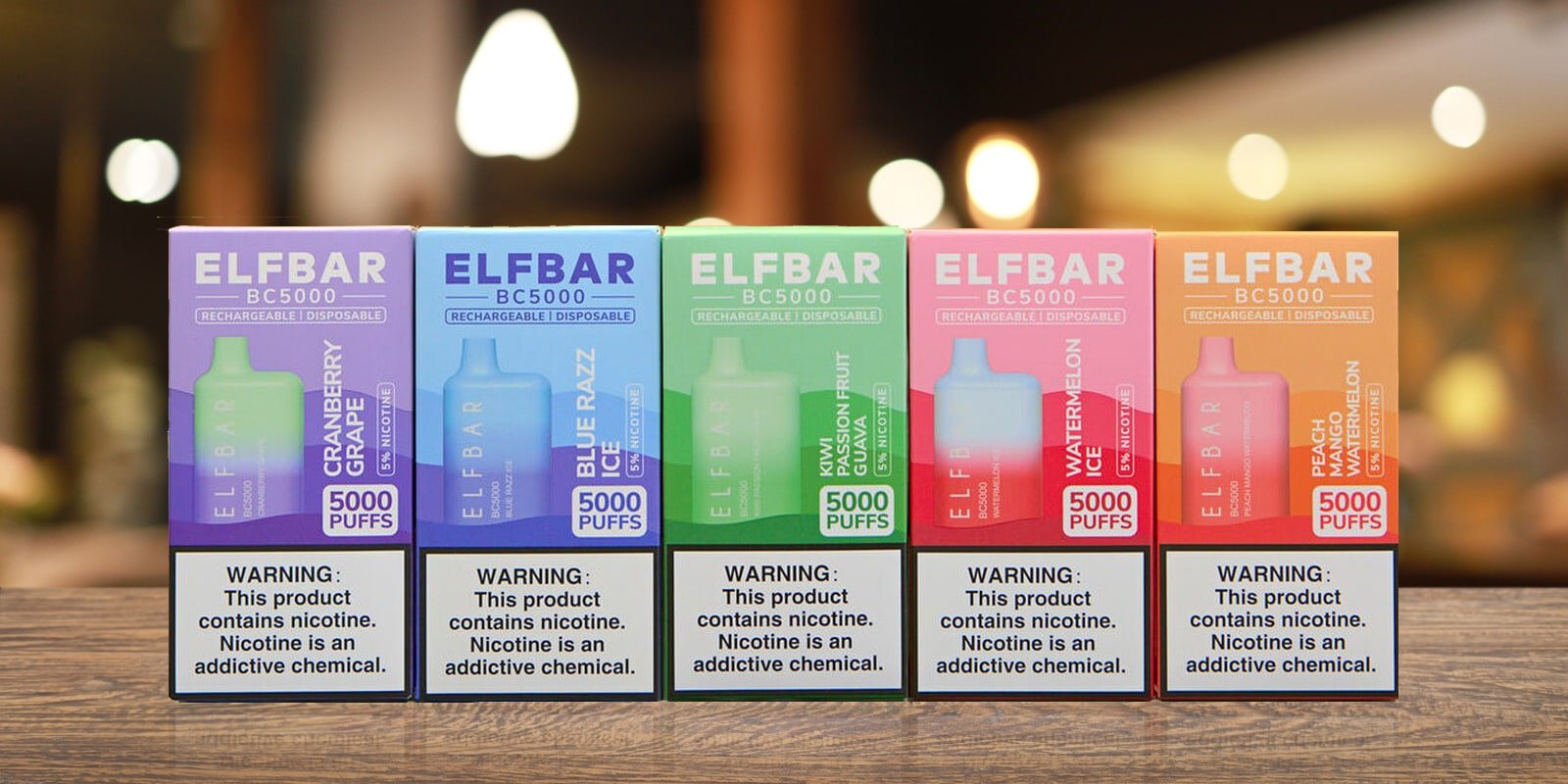 Prueba de sabor del cigarrillo electrónico de tabaco ELF BC50000