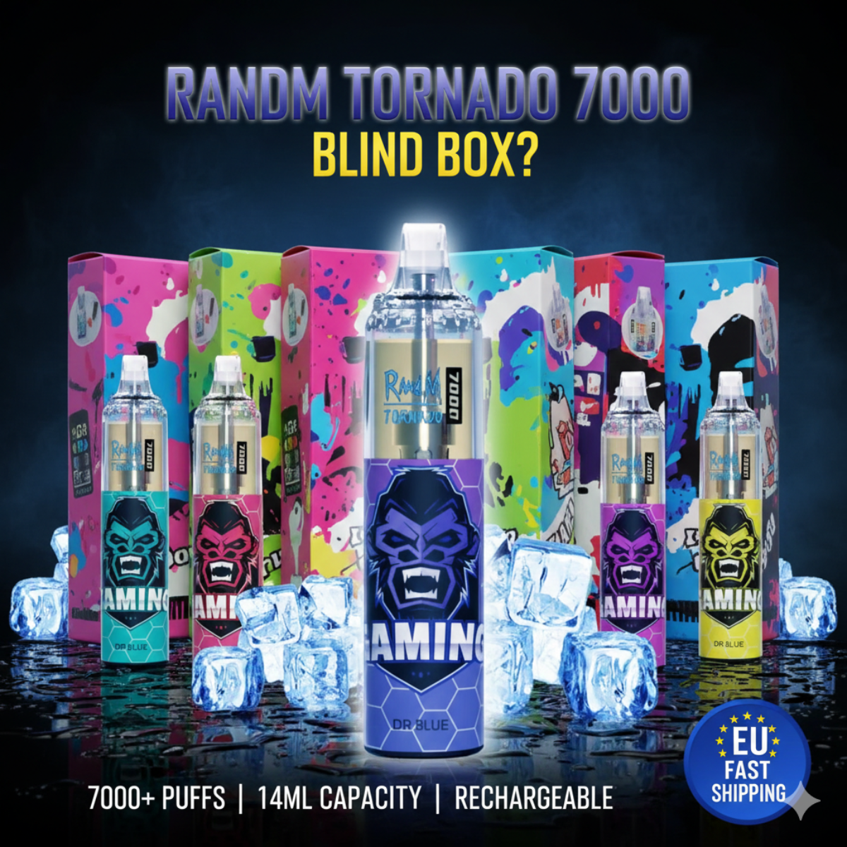 randm tornado 7000 box RandM tornado 9000 Vape Kit